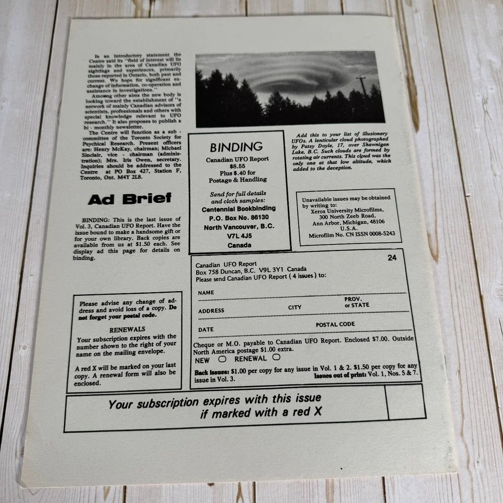 Canadian UFO Report Vol 3 No 8 Summer 1976 Flying Saucers Aerial Phenomena Mag